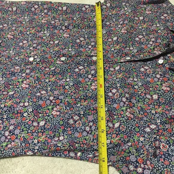 J Crew Liberty Art Fabrics Floral Perfect Shirt Women 8 Multicolor Cottage - Picture 10 of 13